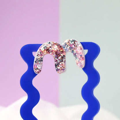 Glittery Unicorn Arch Studs